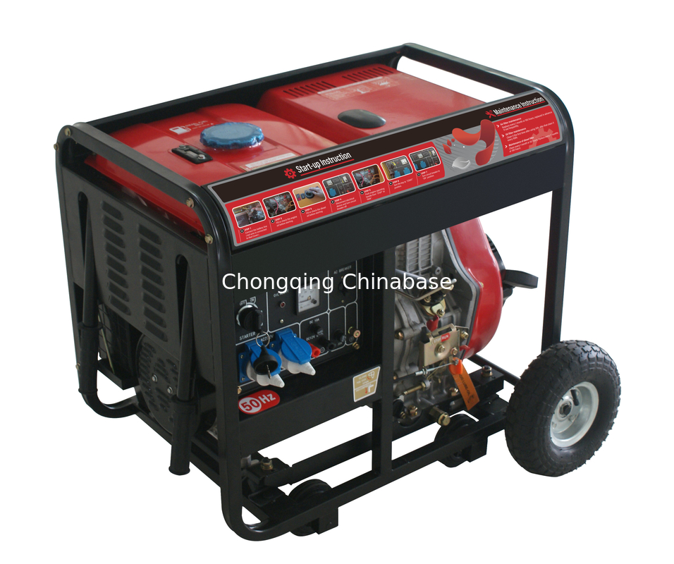 Gerador a diesel pequeno YM9700E 532mL 7,0 KW 6,5 KW Gerador portátil movido a diesel