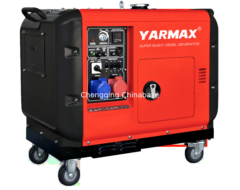 Gerador Diesel Silencioso Portátil YM13800T 9,6 KW 10,4 KW 1105FE Cilindro Único